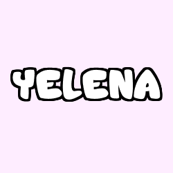 Coloring page first name YELENA