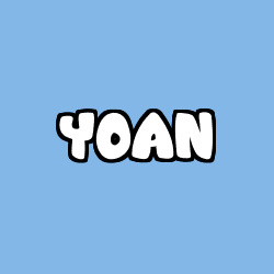 Coloring page first name YOAN