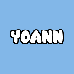 Coloring page first name YOANN