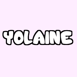 Coloring page first name YOLAINE