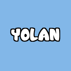 Coloring page first name YOLAN