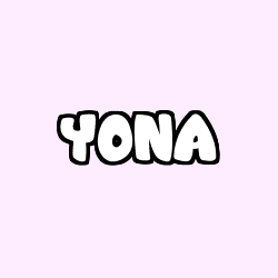 Coloring page first name YONA