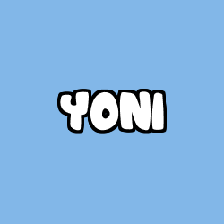 Coloring page first name YONI