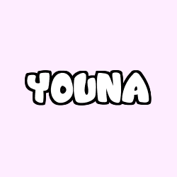 Coloring page first name YOUNA