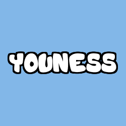 Coloring page first name YOUNESS