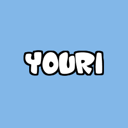 Coloring page first name YOURI