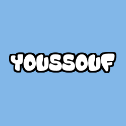 Coloring page first name YOUSSOUF