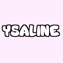Coloring page first name YSALINE