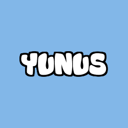 Coloring page first name YUNUS