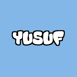 Coloring page first name YUSUF
