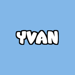 Coloring page first name YVAN