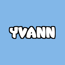 Coloring page first name YVANN