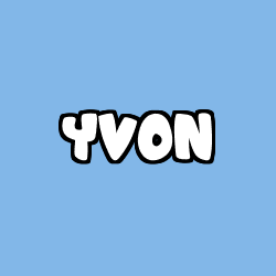 Coloring page first name YVON