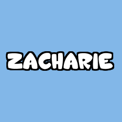Coloring page first name ZACHARIE
