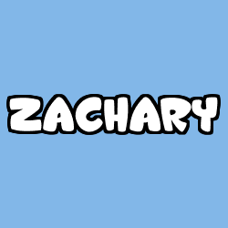 Coloring page first name ZACHARY