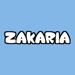 Coloring page first name ZAKARIA