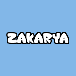 Coloring page first name ZAKARYA