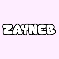 Coloring page first name ZAYNEB