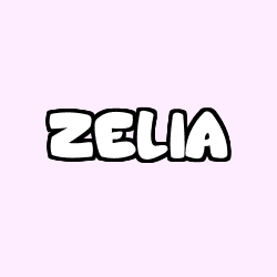 Coloring page first name ZELIA