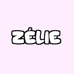 Coloring page first name ZÉLIE