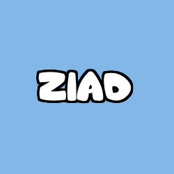 Coloring page first name ZIAD