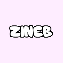 Coloring page first name ZINEB