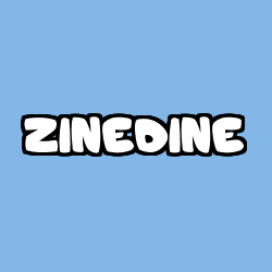 Coloring page first name ZINEDINE