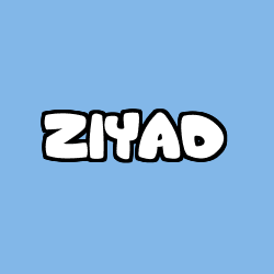 Coloring page first name ZIYAD