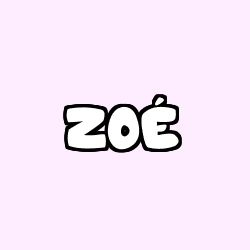 Coloring page first name ZOÉ