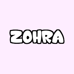 Coloring page first name ZOHRA