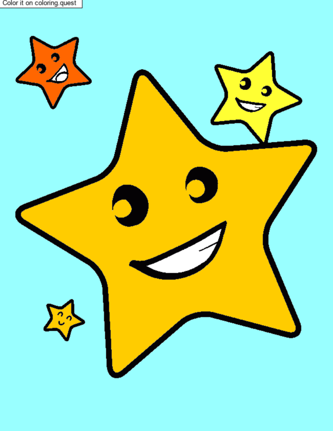 Smiling stars by un invité coloring