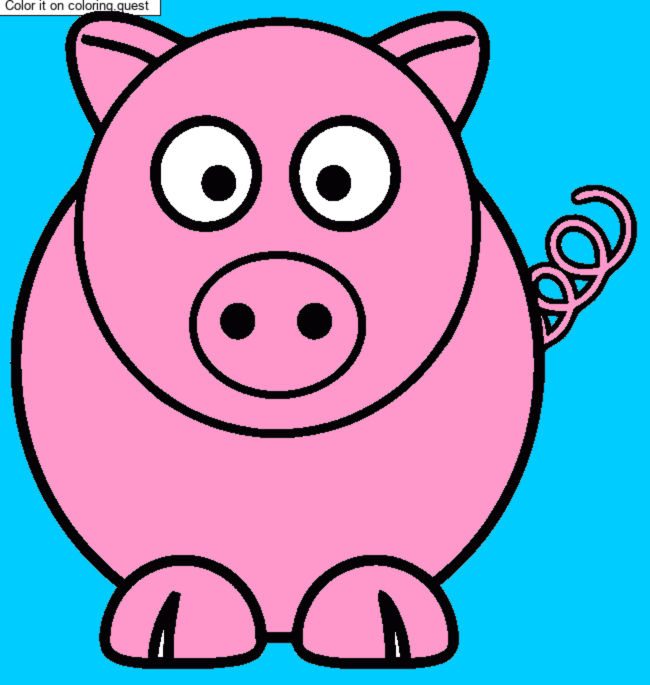 Pig by un invité coloring