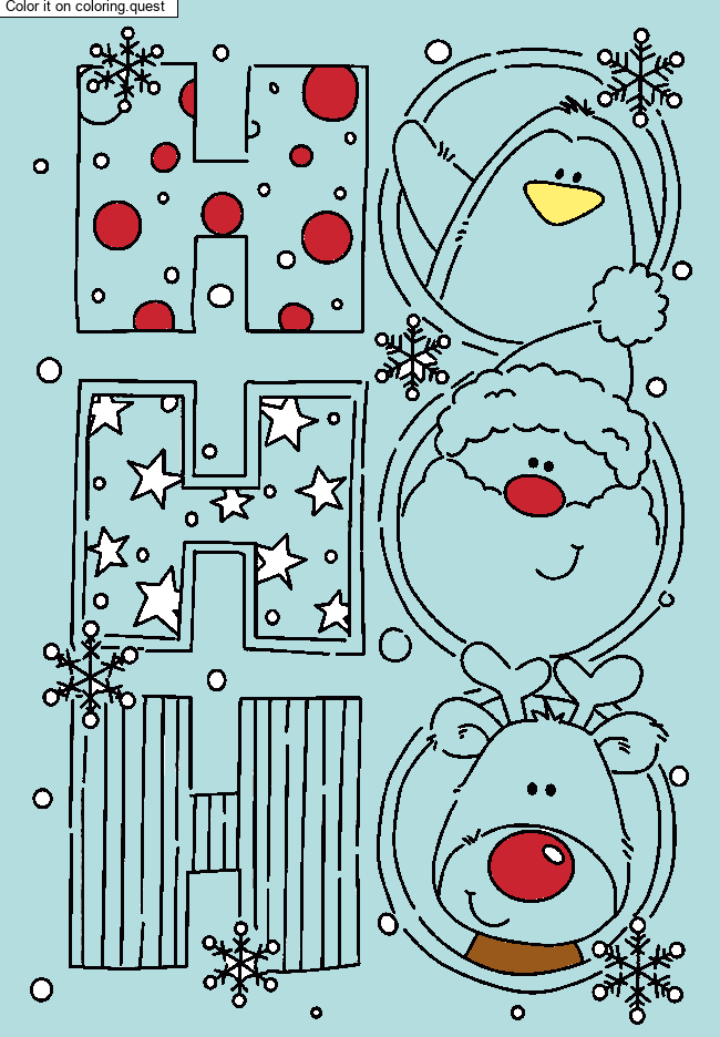 Ho Ho Ho - Christmas by un invité coloring