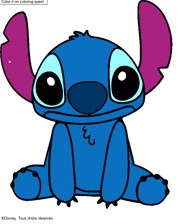 Stitch by un invité coloring
