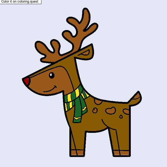 Santa's Reindeer coloring