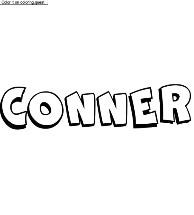Coloriage prénom personnalisé "CONNER" by a guest