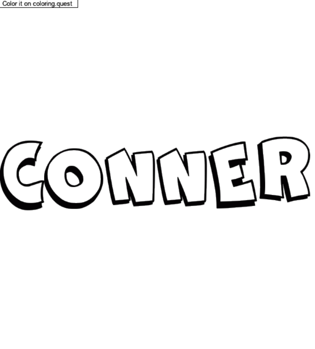 Custom coloring "CONNER" by a guest