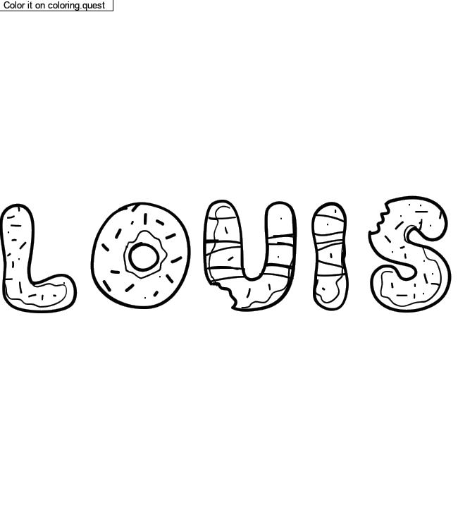 Coloriage pr&eacute;nom personnalis&eacute; "Louis" by Sari