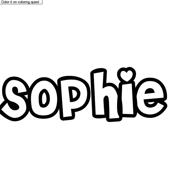 Coloriage pr&eacute;nom personnalis&eacute; "Sophie" by a guest