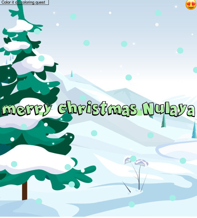 Coloriage pr&eacute;nom personnalis&eacute; "merry christmas Nulaya" by a guest