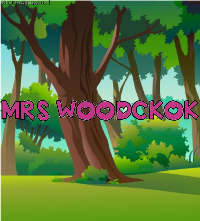 Coloriage pr&eacute;nom personnalis&eacute; "MRS WOODCKOK" by a guest