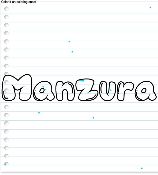 Coloriage pr&eacute;nom personnalis&eacute; "Manzura" by Manzuzu