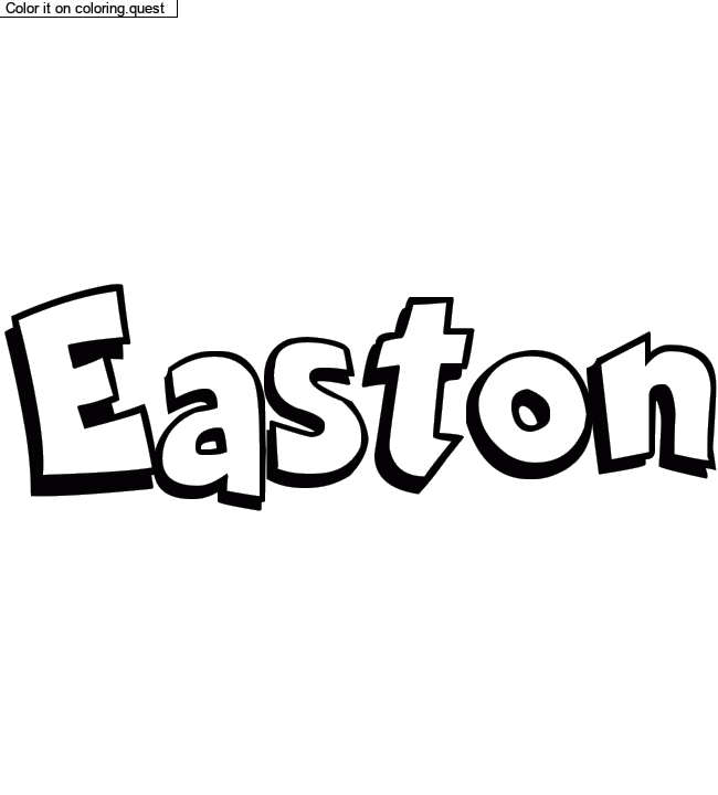 Coloriage pr&eacute;nom personnalis&eacute; "Easton" by a guest