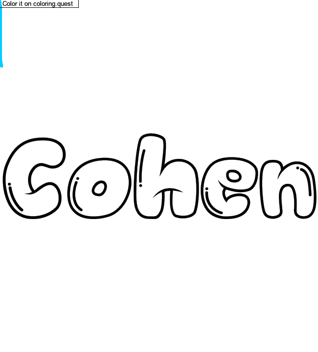 Coloriage pr&eacute;nom personnalis&eacute; "Cohen" by a guest